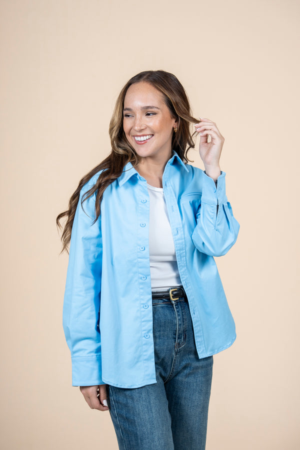 Camisa Parisienne celeste