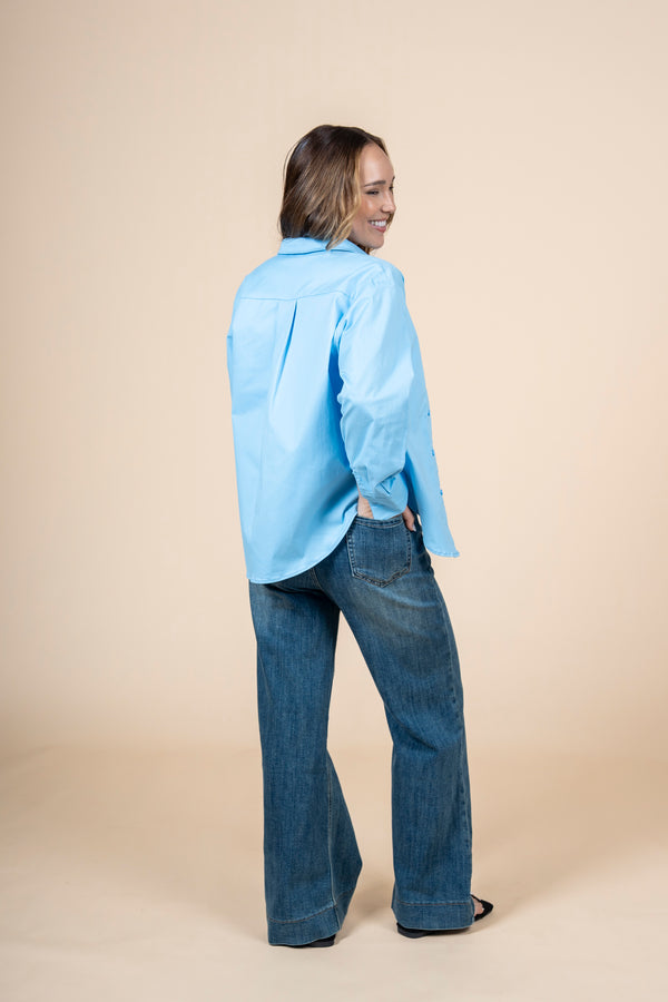 Camisa Parisienne celeste