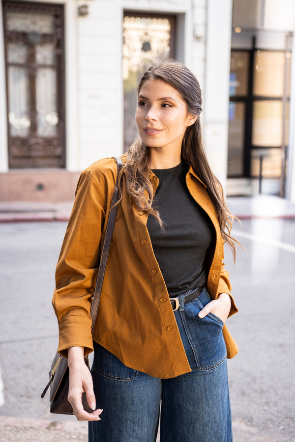 Camisa Parisienne marrón